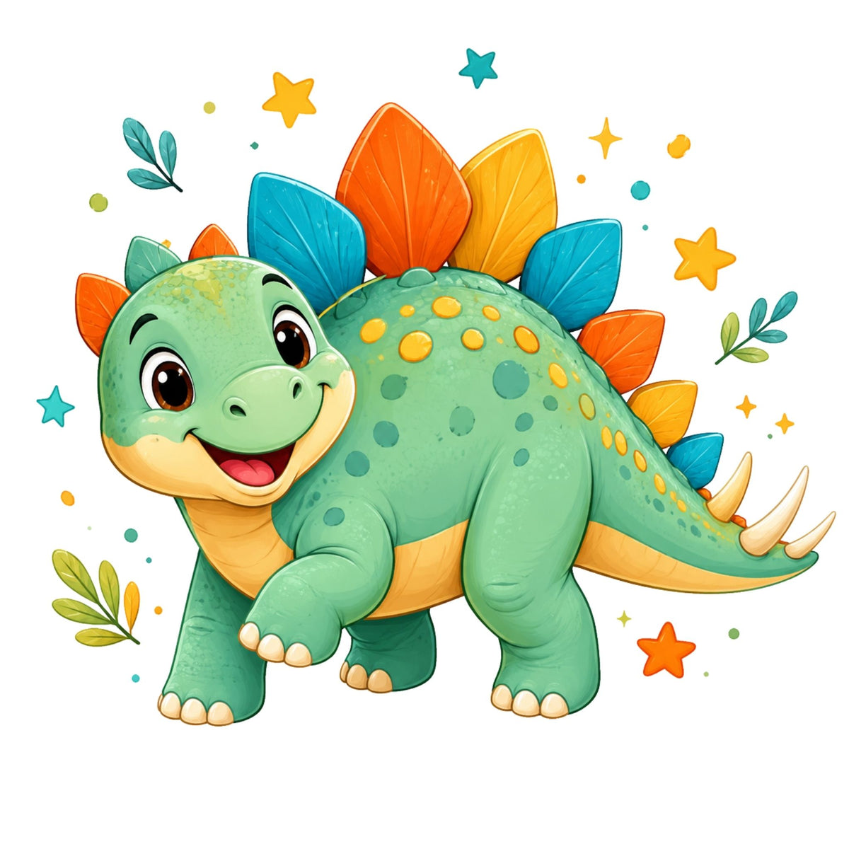 Stegosaurus Smile – Kids’ T-Shirt
