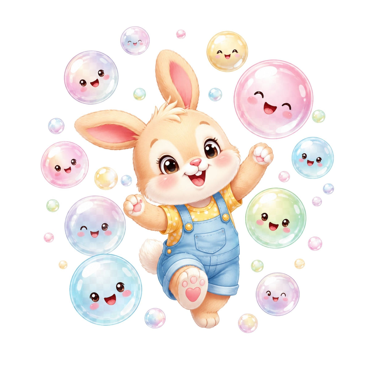 Bubble Fun Bunny – Kids’ T-Shirt