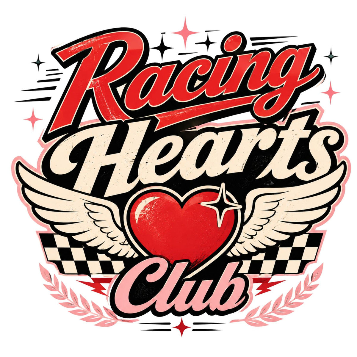 تيشيرت نسائي بتصميم سباق قلوب Club