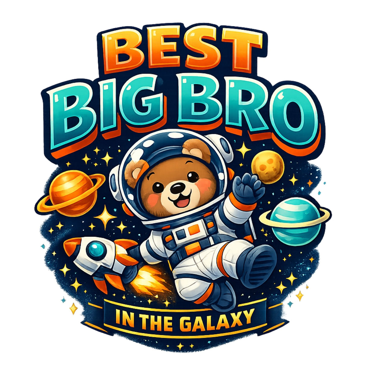 تيشيرت أطفال بتصميم Best Big Bro in the Galaxy