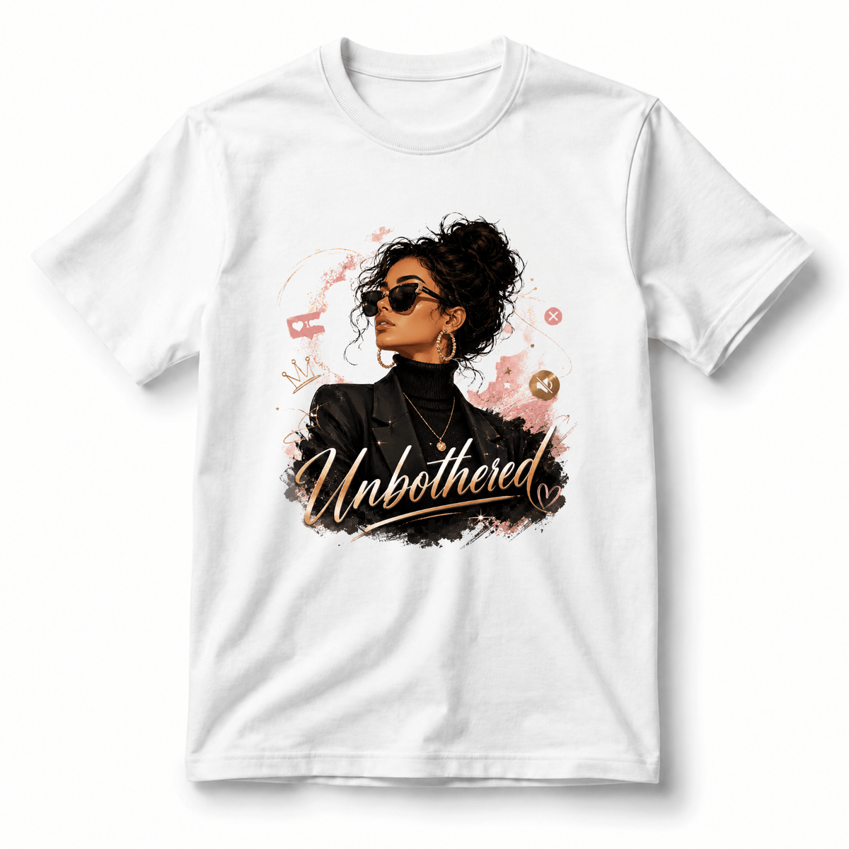 تيشيرت نسائي بتصميم Unbothered