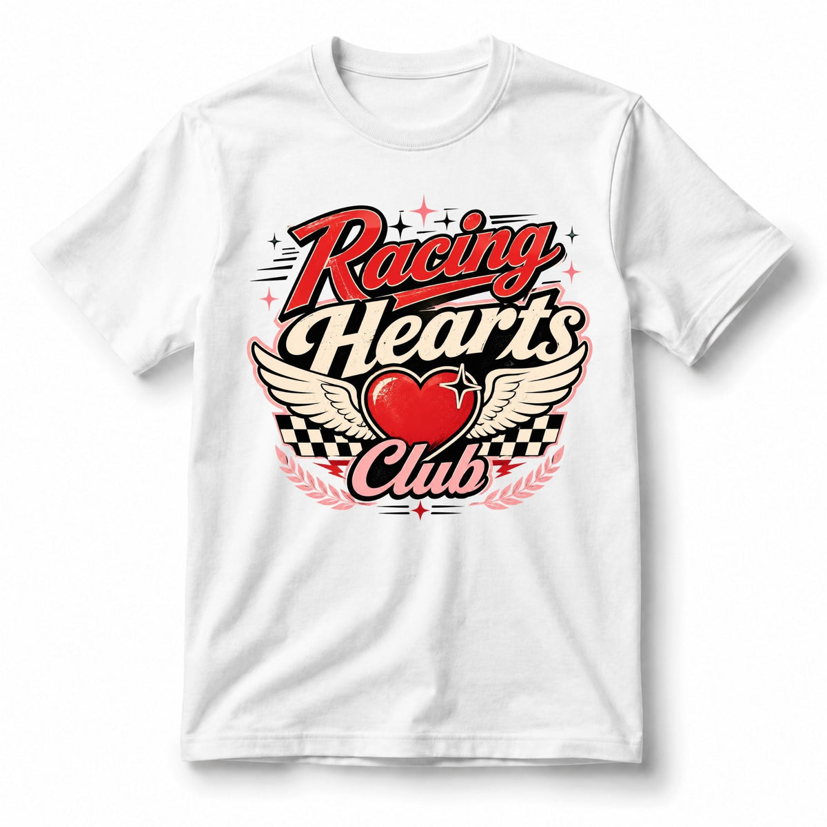 تيشيرت نسائي بتصميم سباق قلوب Club