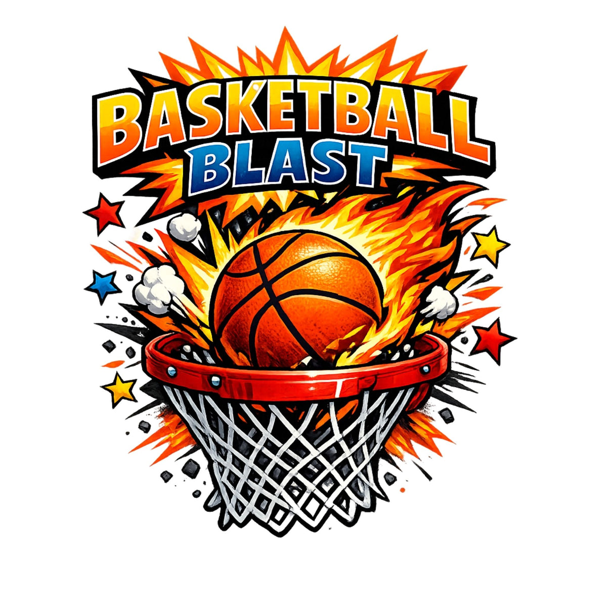 تيشيرت أطفال بتصميم Basketball Blast