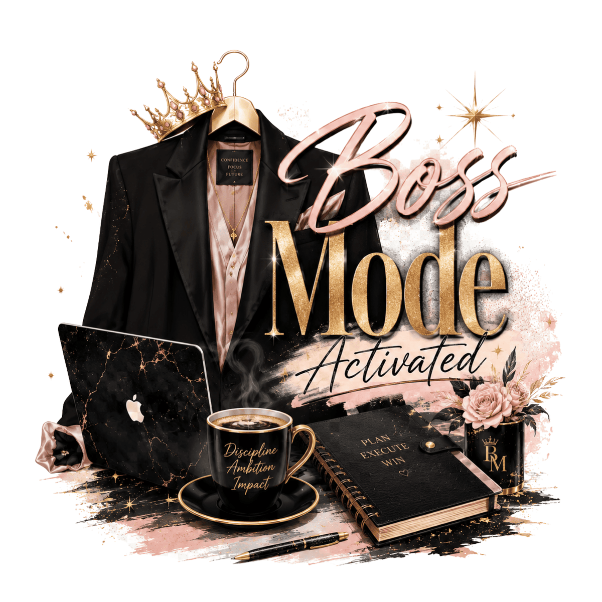 تيشيرت نسائي بتصميم بوس وضع Activated