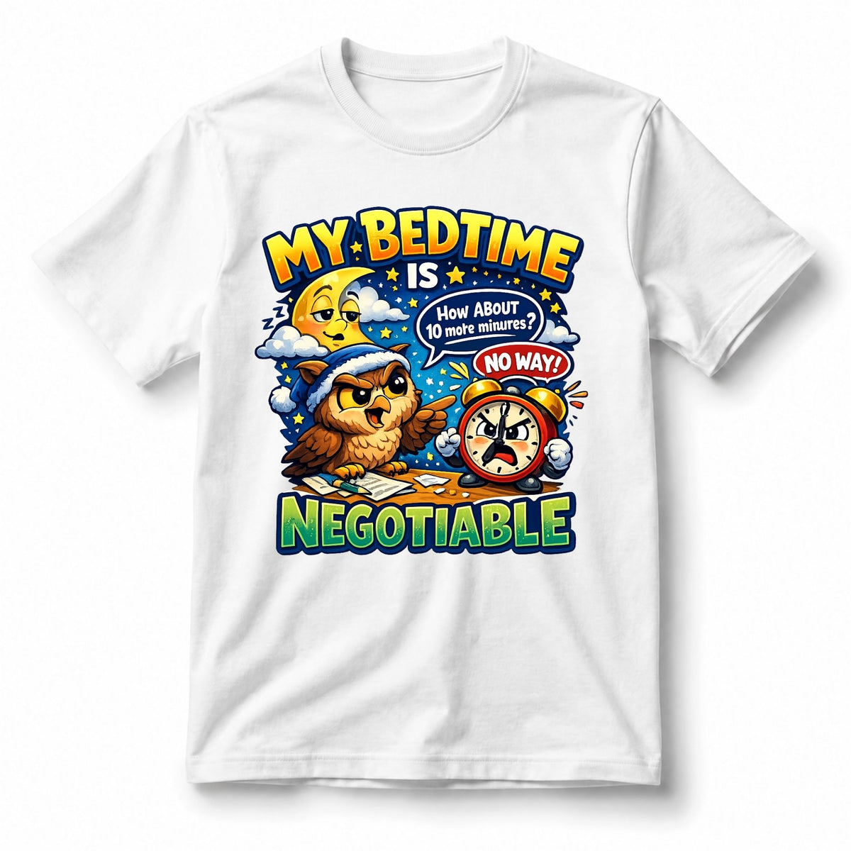 تيشيرت أطفال بتصميم My Bedtime Is Negotiable