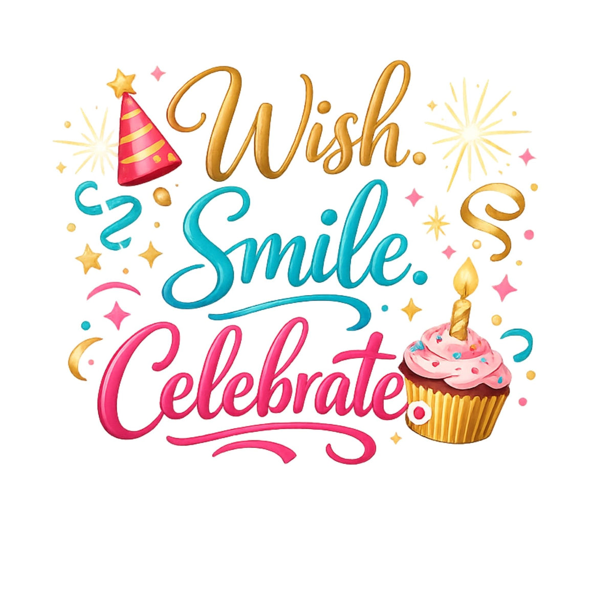 Wish. Smile. Celebrate. – T-Shirt