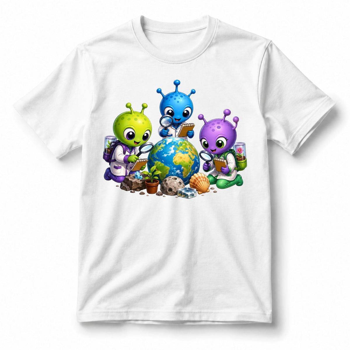 تيشيرت أطفال بتصميم Friendly Alien Research Team