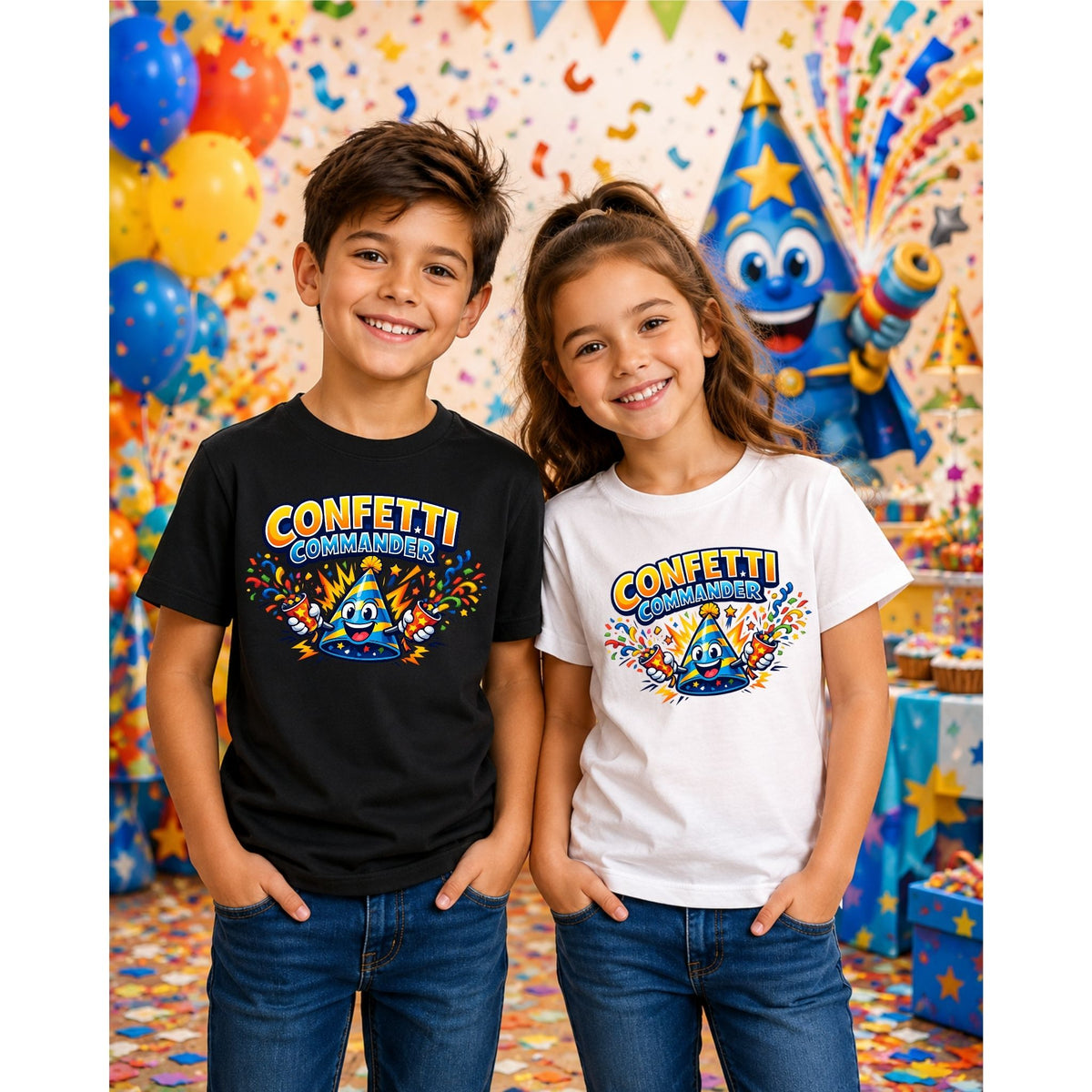 Confetti Commander – Kids’ T-Shirt