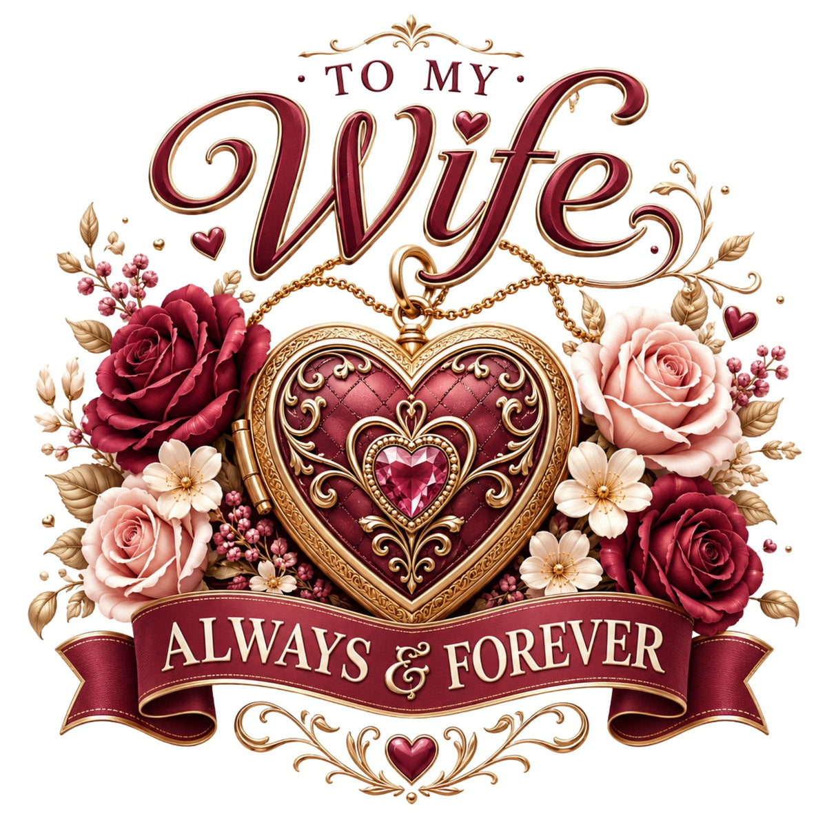 To My Wife – Always & Forever – Women’s T-Shirt