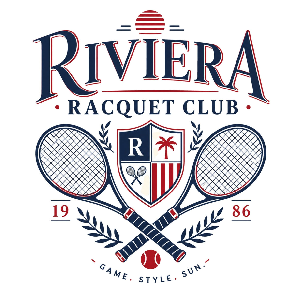 تيشيرت نسائي بتصميم Riviera Racquet Club