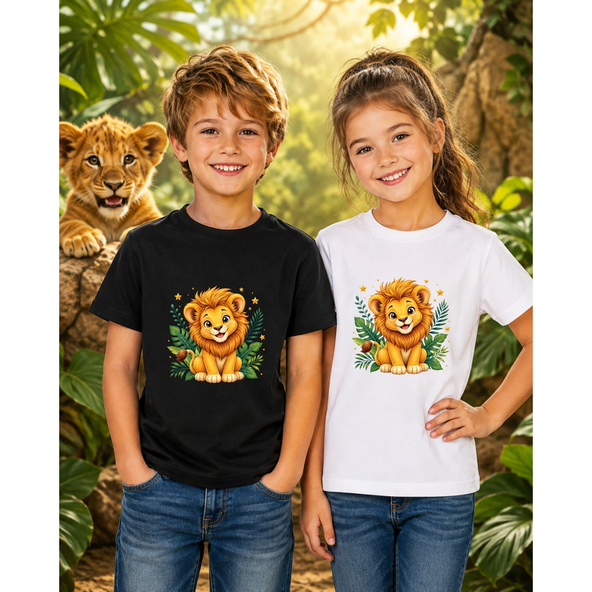 Jungle Lion Cub – Kids’ T-Shirt