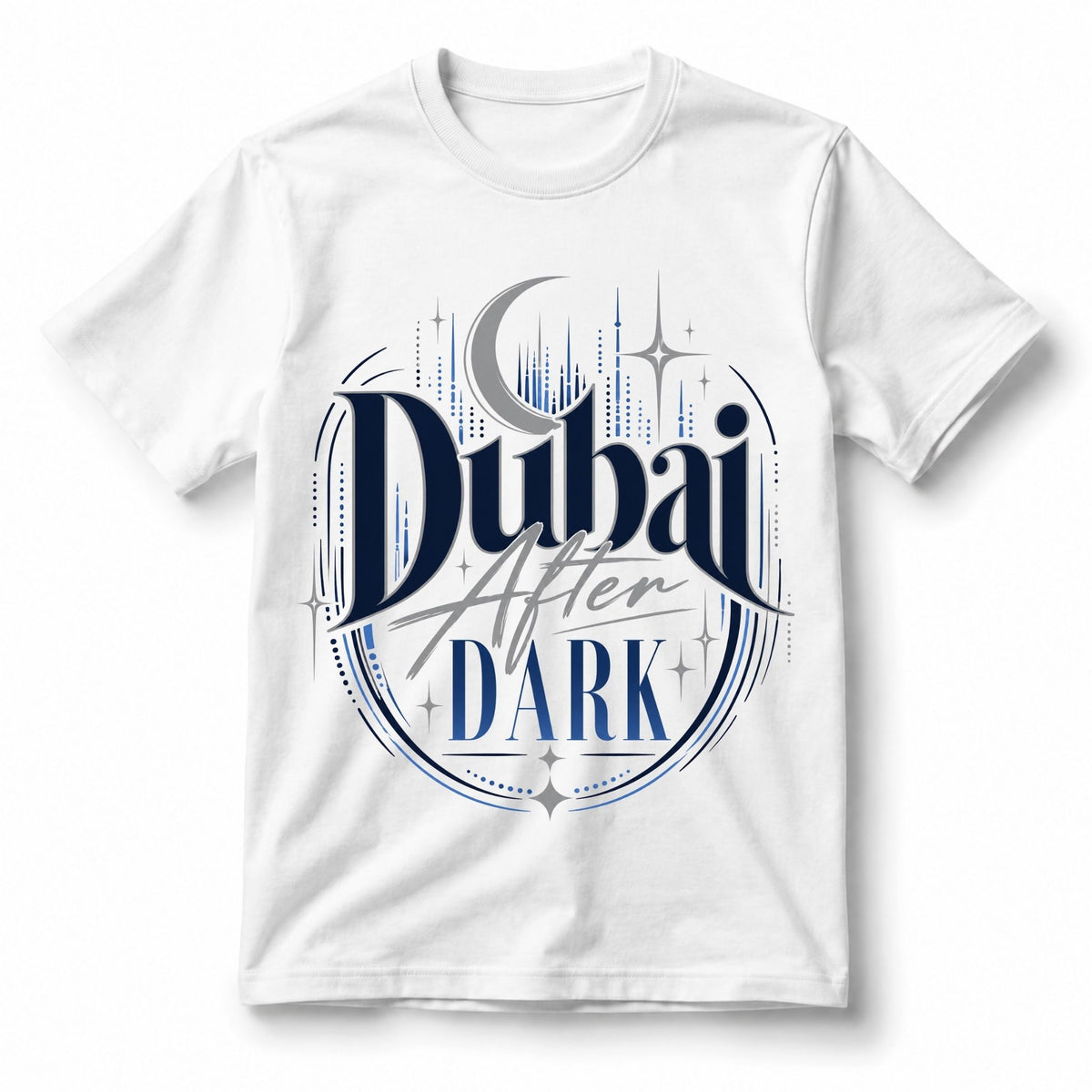 تيشيرت نسائي بتصميم Dubai After Dark