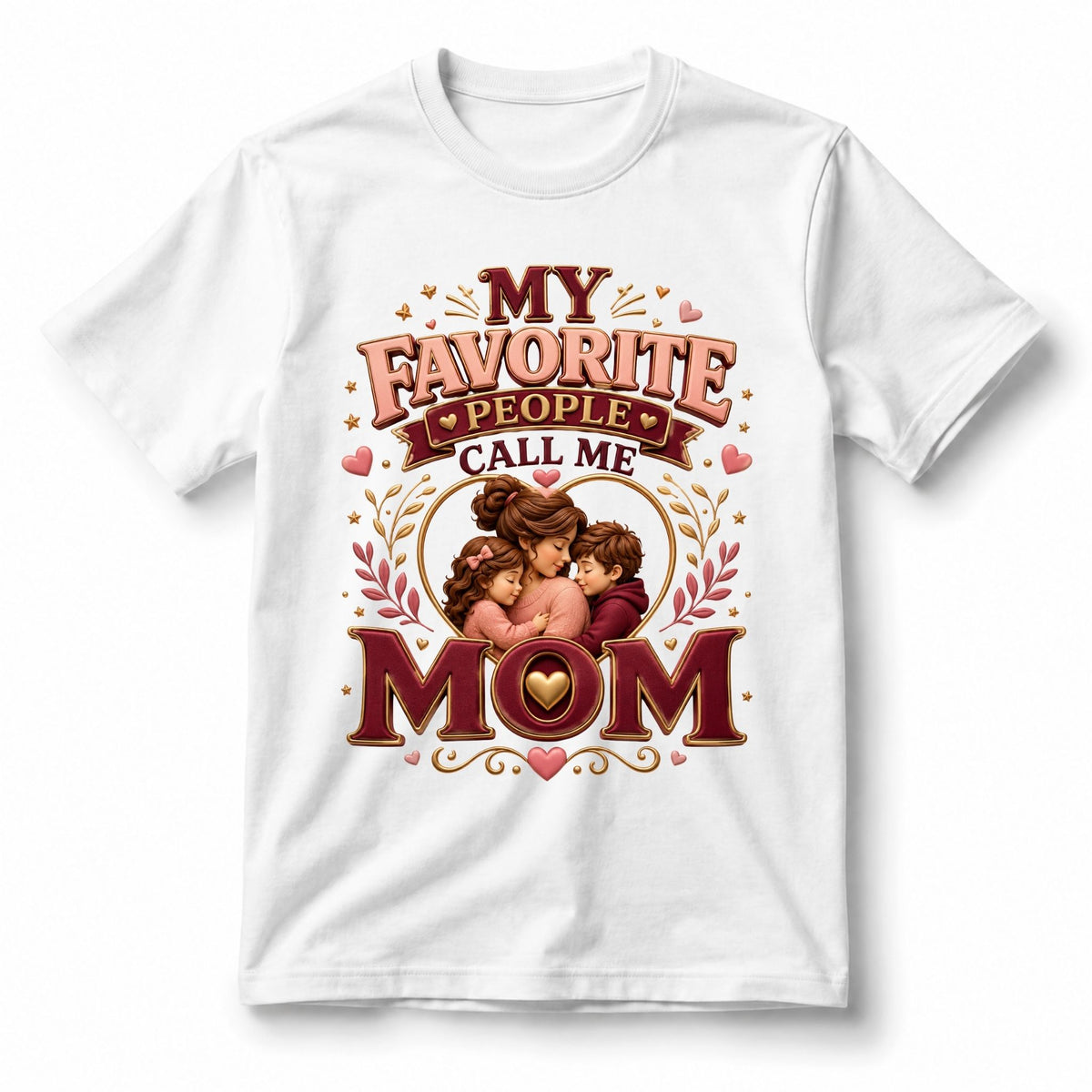 تيشيرت نسائي بتصميم My Favorite People Call Me Mom