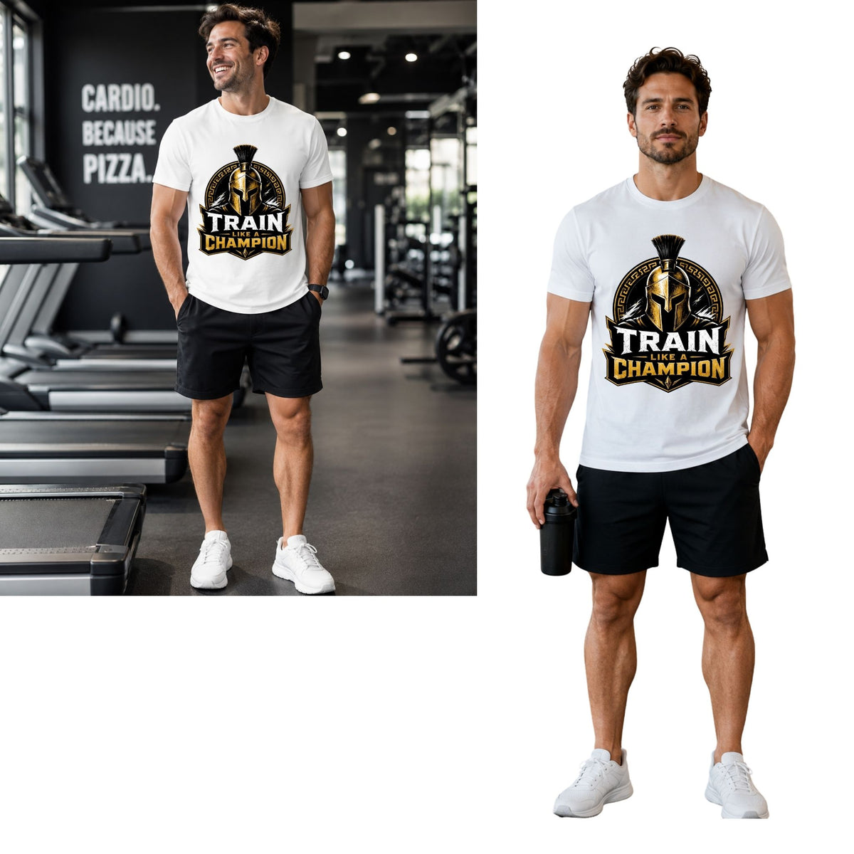 تيشيرت Train like a champion emblem