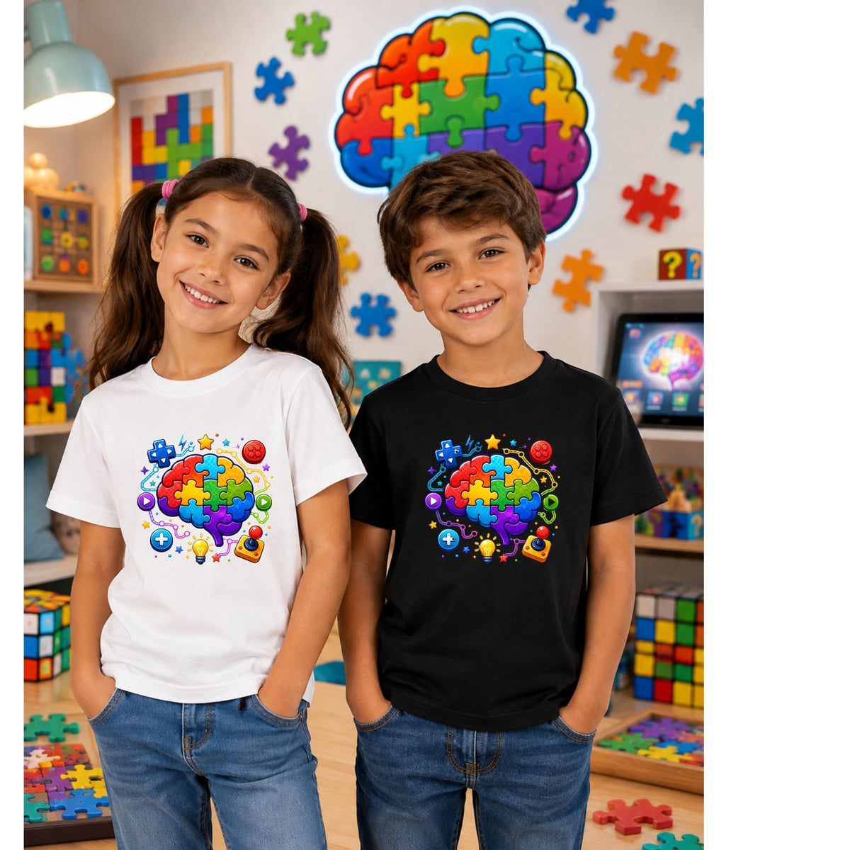 تيشيرت أطفال بتصميم Puzzle Power