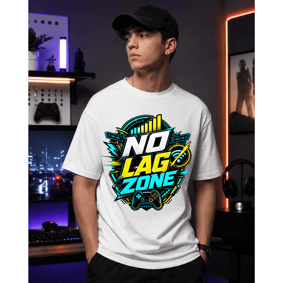 تيشيرت No Lag Zone