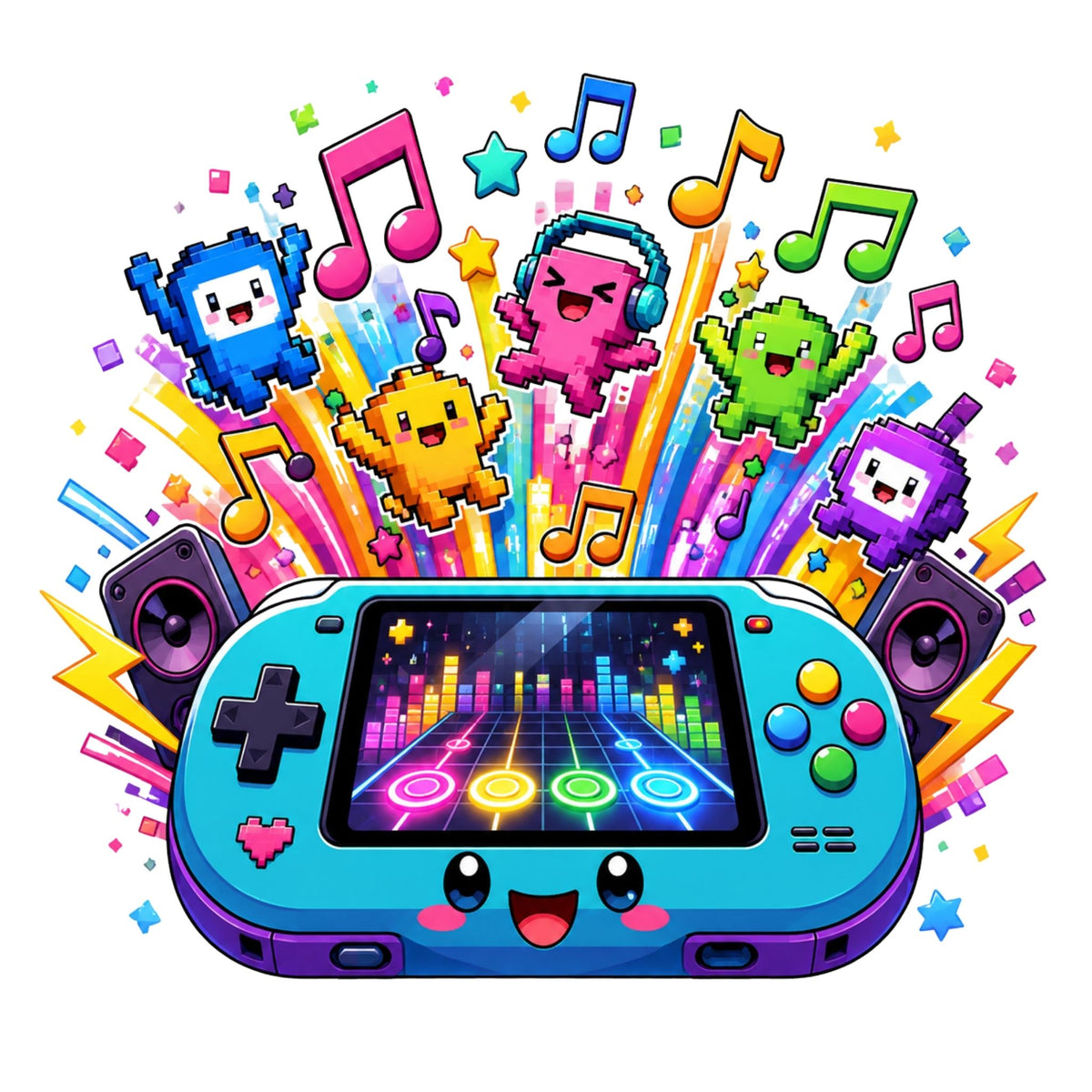 Rhythm Game Party – Kids’ T-Shirt