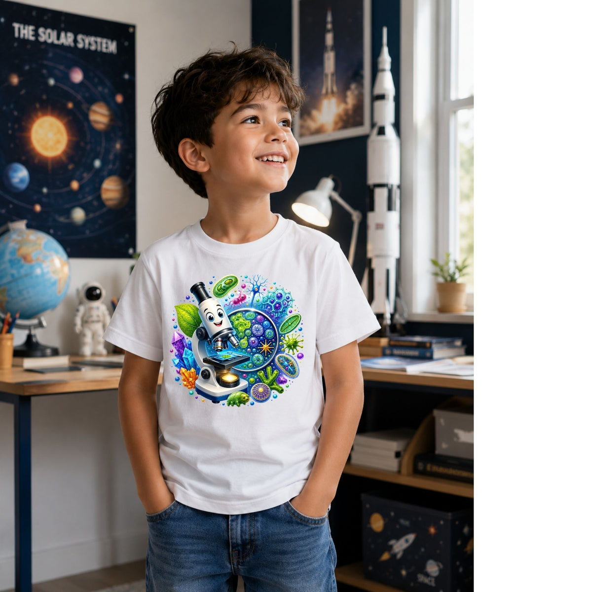 تيشيرت أطفال بتصميم Microscope Discovery