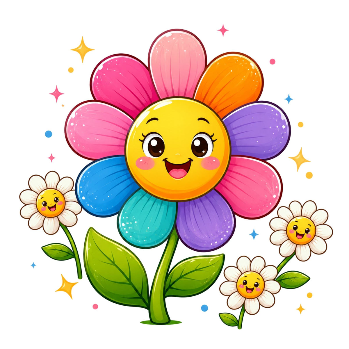تيشيرت أطفال بتصميم سعيد زهرة حديقة