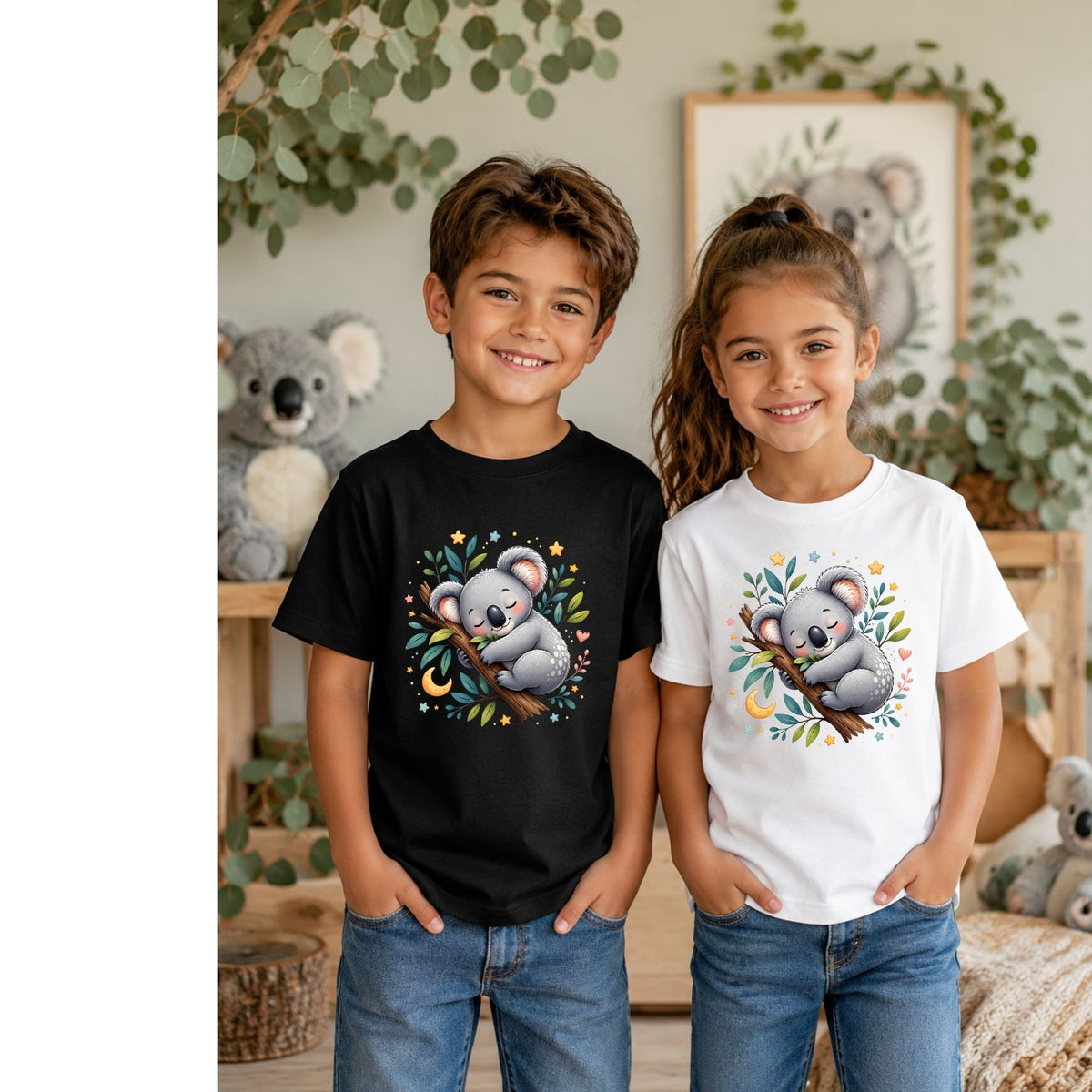 تيشيرت أطفال بتصميم Koala Nap Club