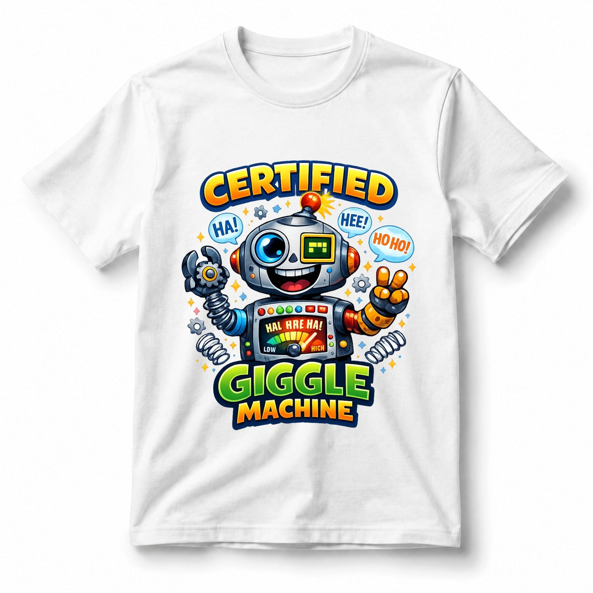 تيشيرت أطفال بتصميم Certified Giggle Machine