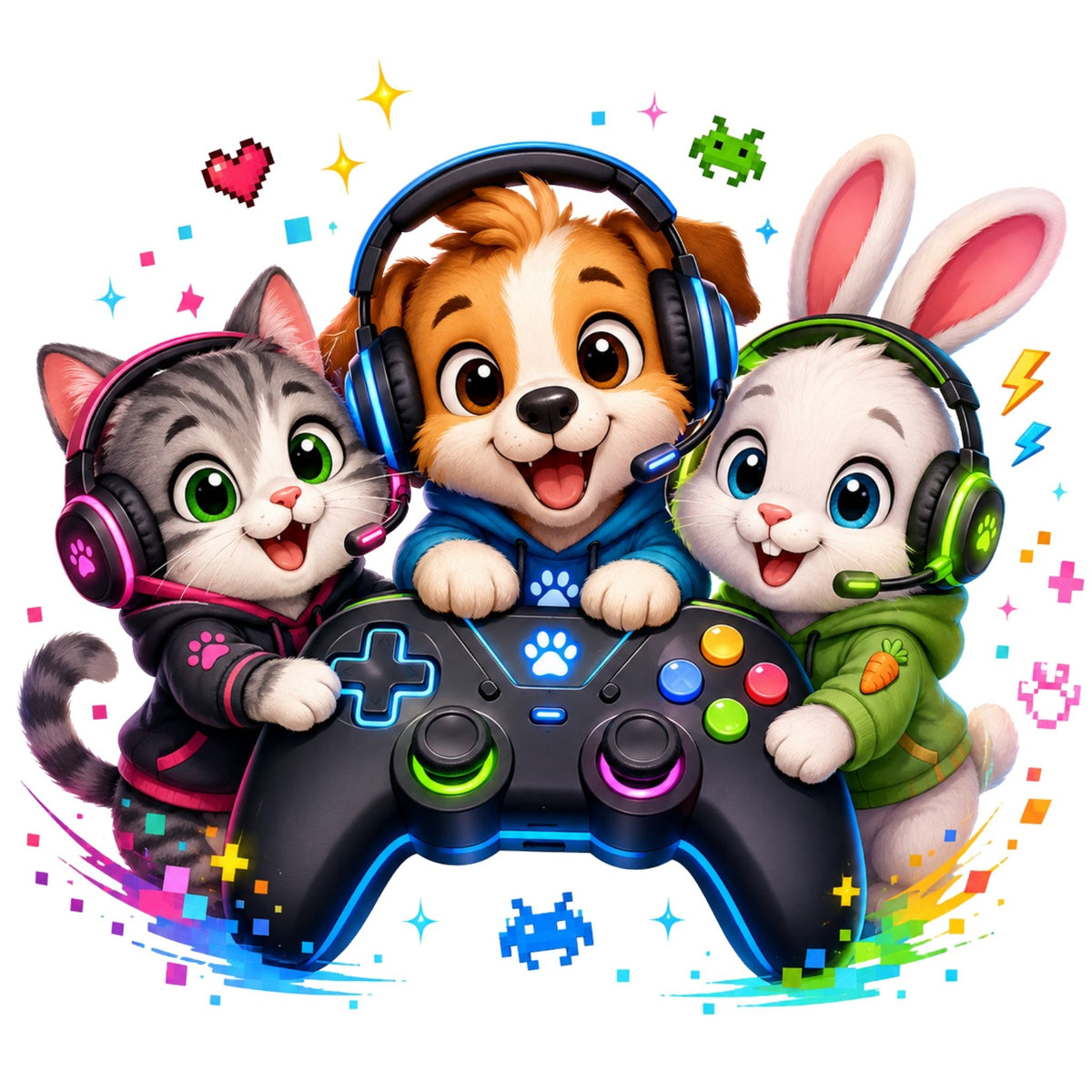Gamer Pet Squad – Kids’ T-Shirt