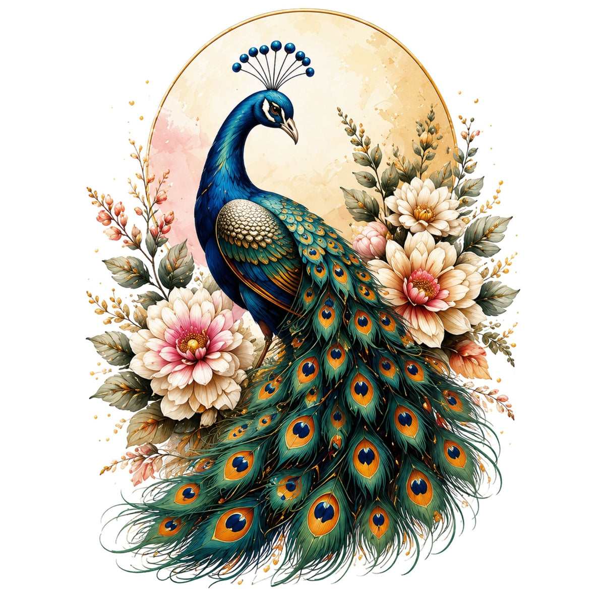 تيشيرت نسائي بتصميم Peacock في ازدهار