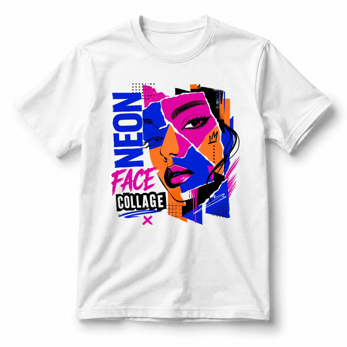 Neon Face Collage – Women’s T-Shirt