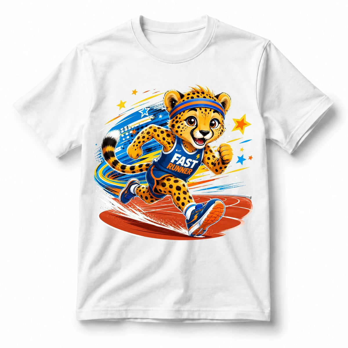 تيشيرت أطفال بتصميم Fast Cheetah Runner