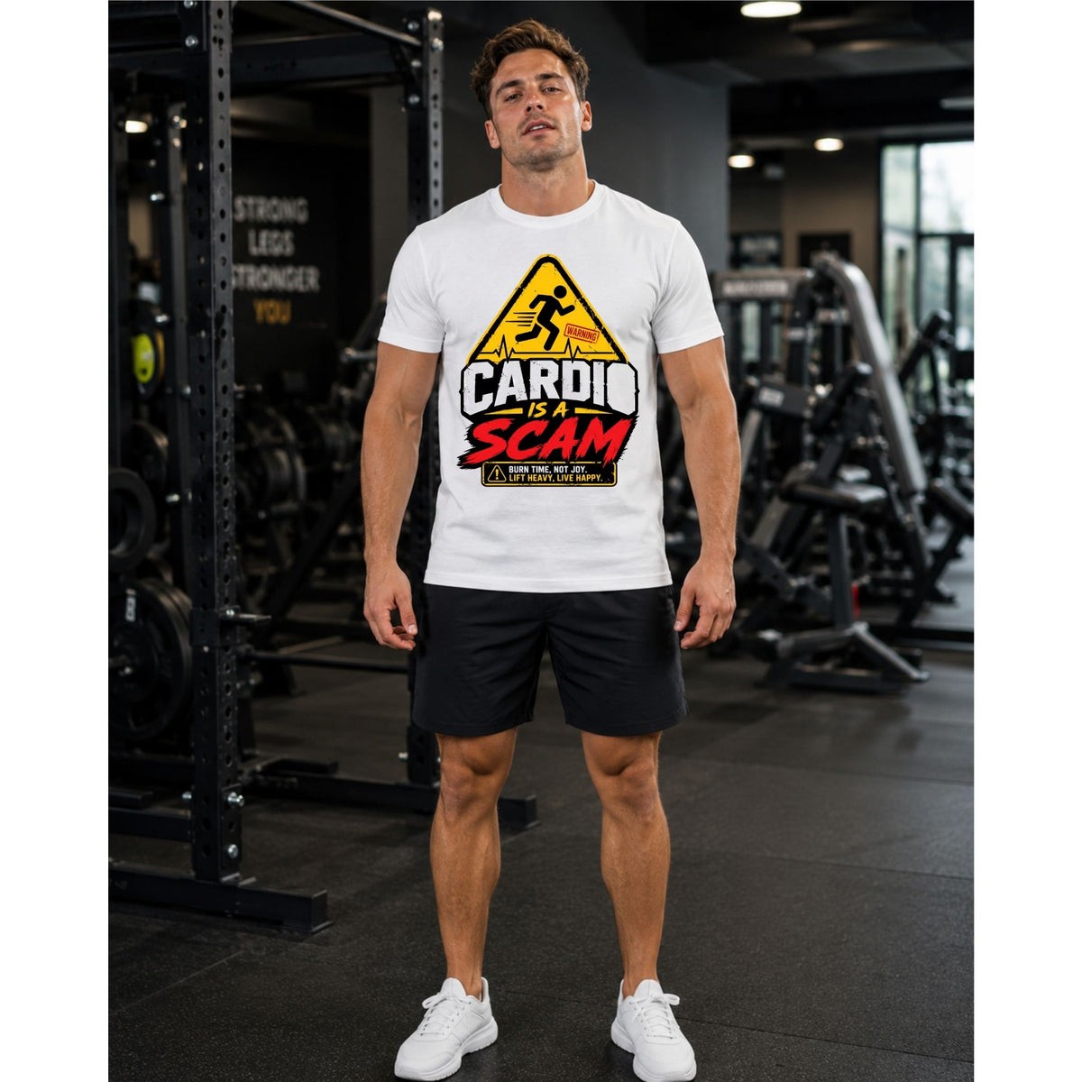 تيشيرت Cardio Is a Scam Funny Gym