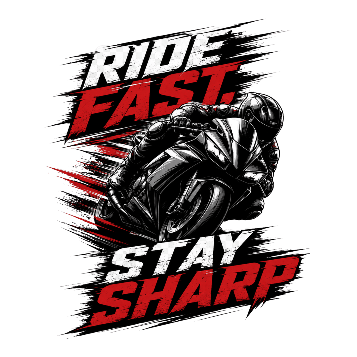 Ride Fast Stay Sharp Biker T-Shirt