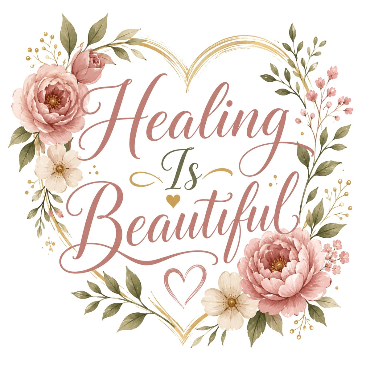 تيشيرت نسائي بتصميم Healing Is Beautiful