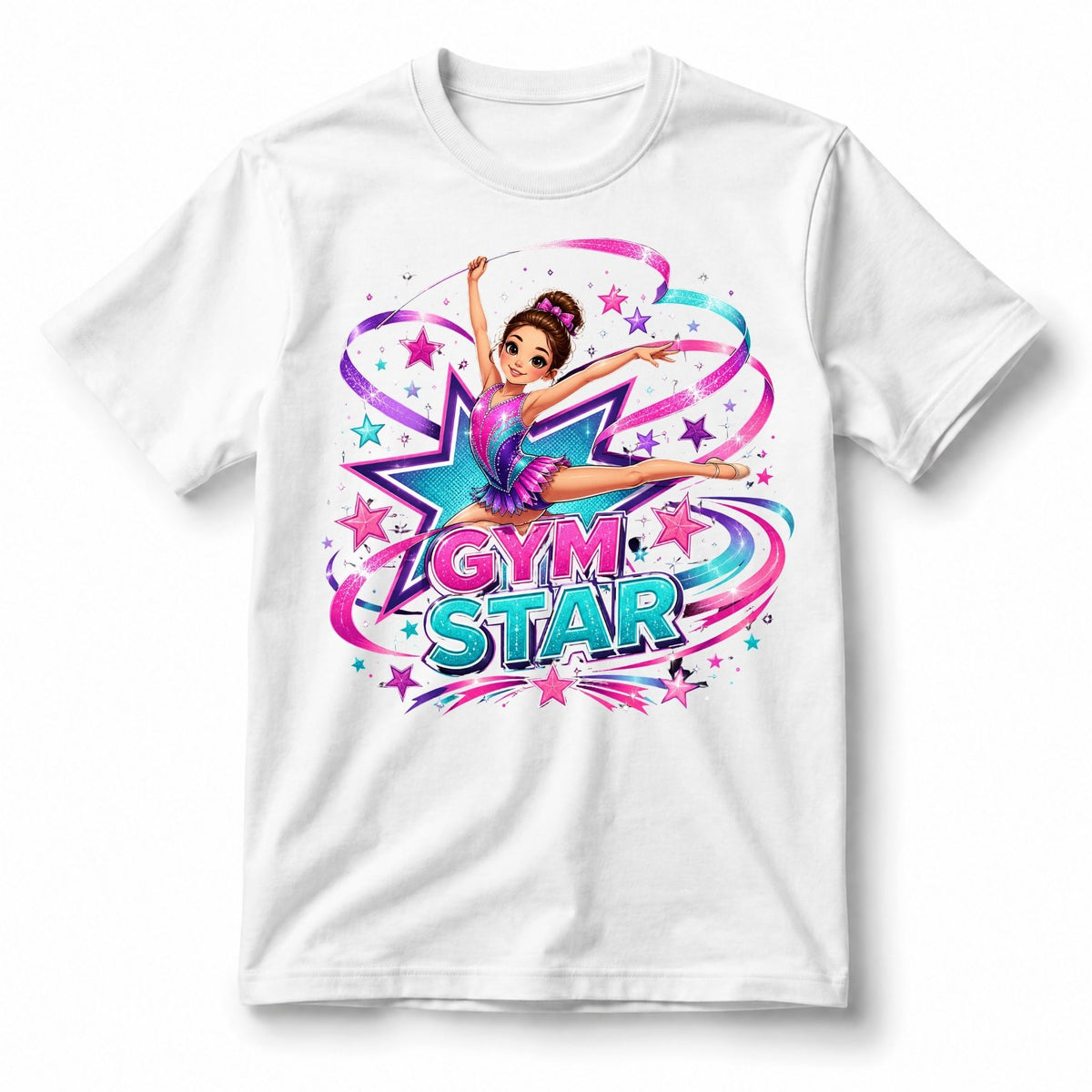 Gymnastics Star Girl – Kids’ T-Shirt
