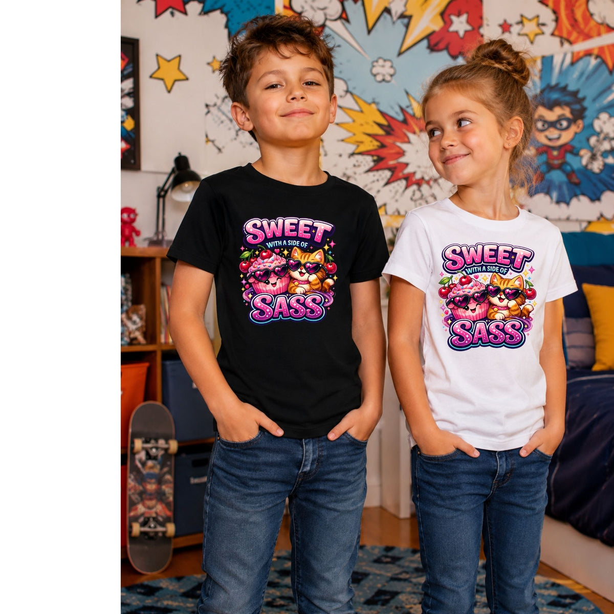 Sweet with a Side of Sass – Kids’ T-Shirt