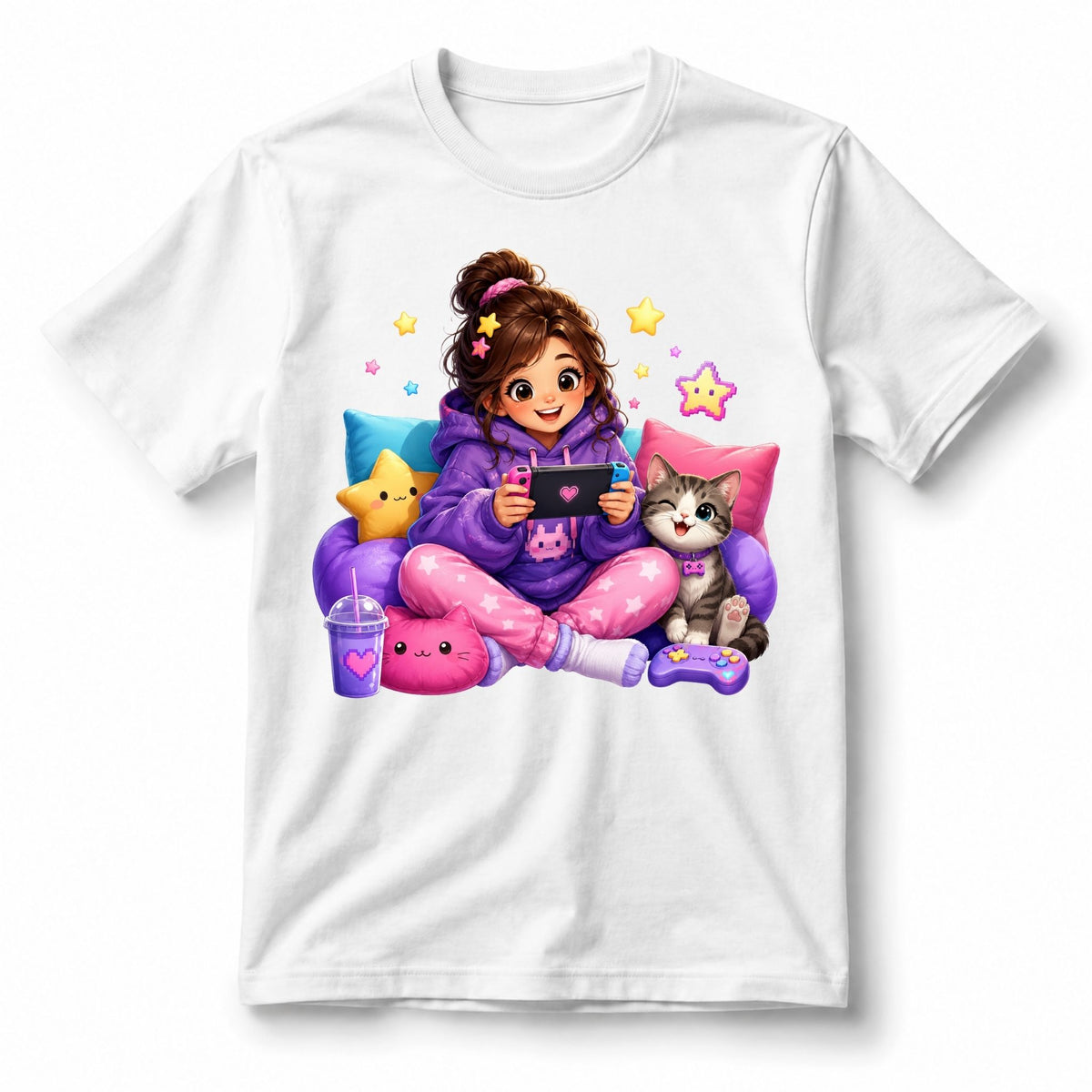 تيشيرت أطفال بتصميم Cozy جيمر بنت