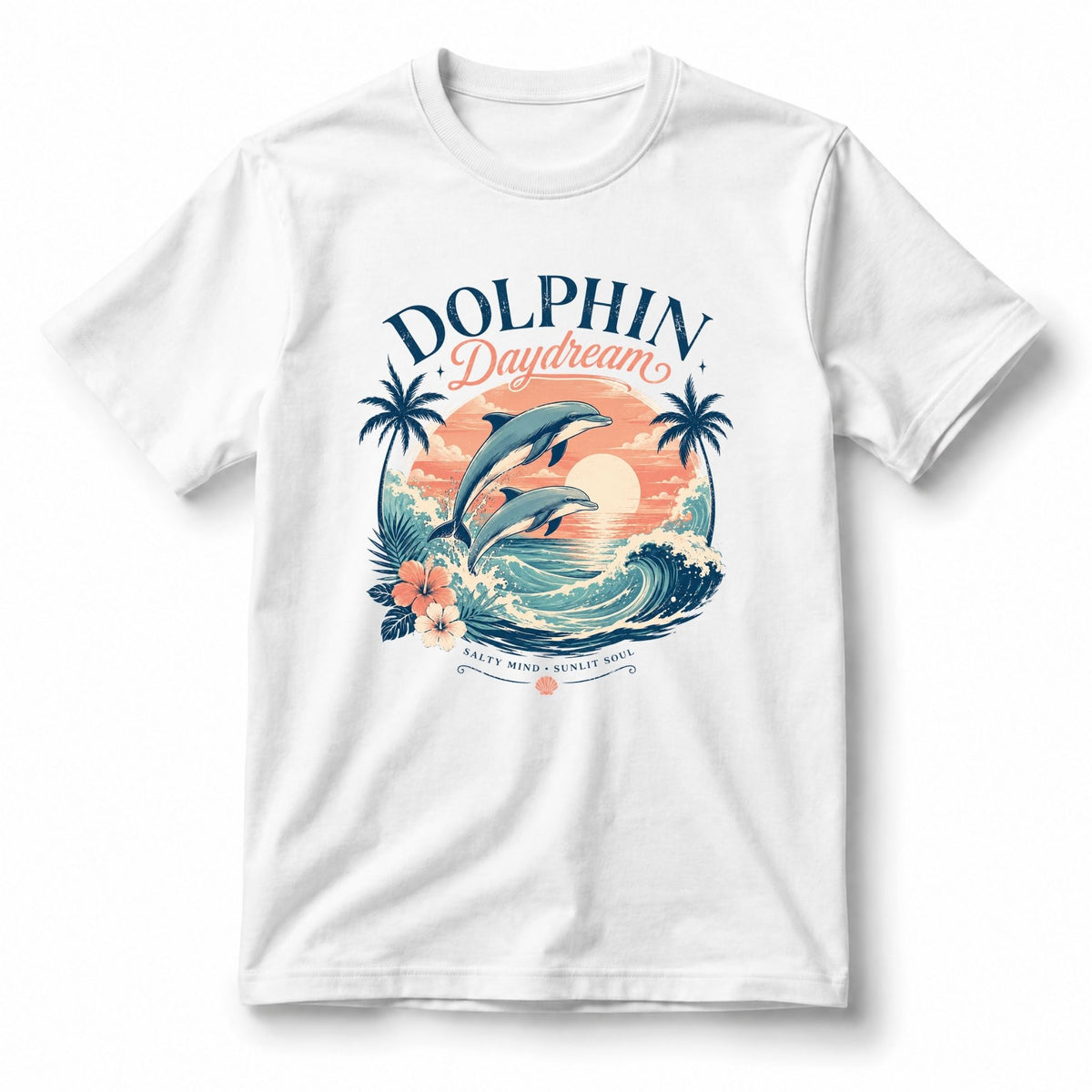 تيشيرت نسائي بتصميم Dolphin Daydream