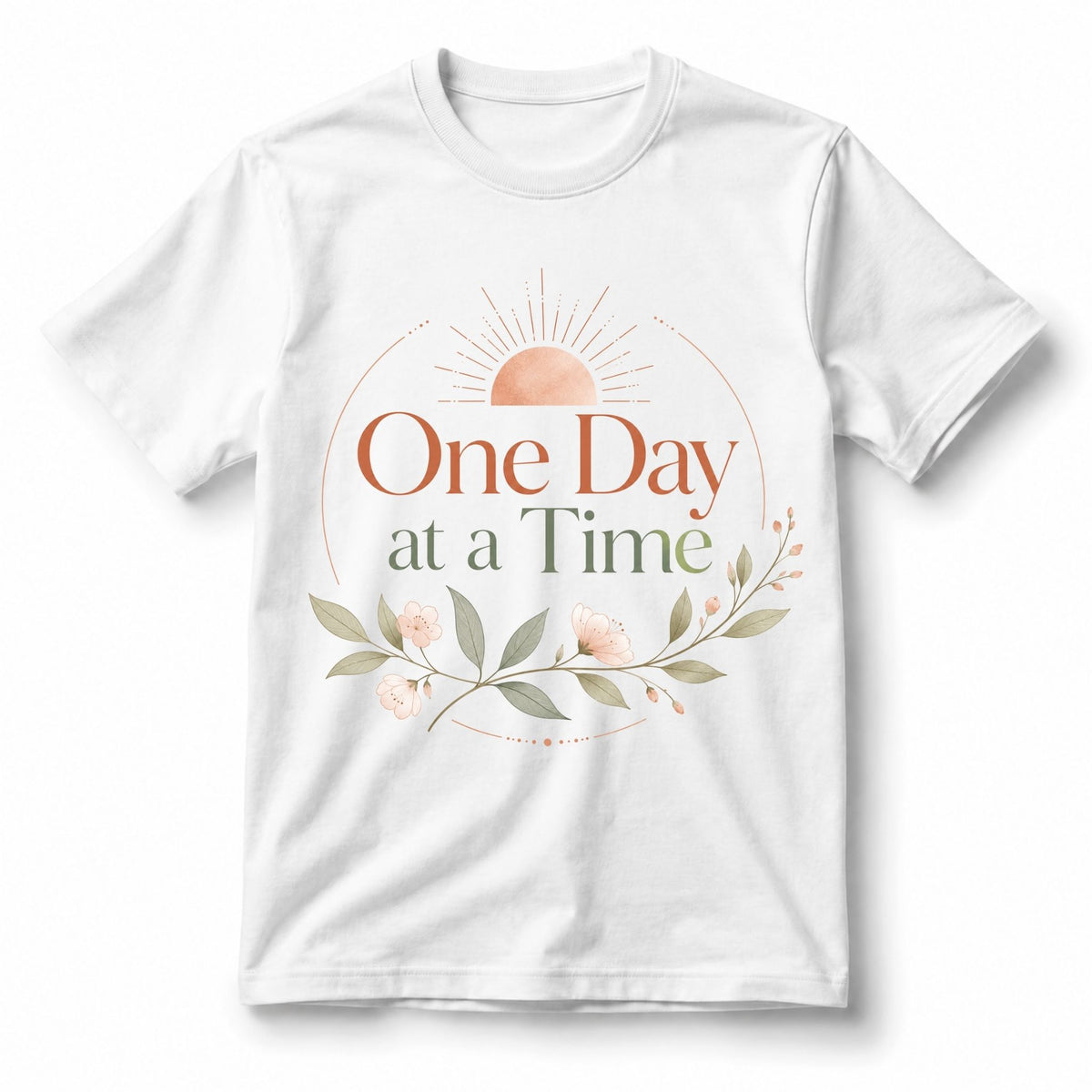 تيشيرت نسائي بتصميم One Day at a Time