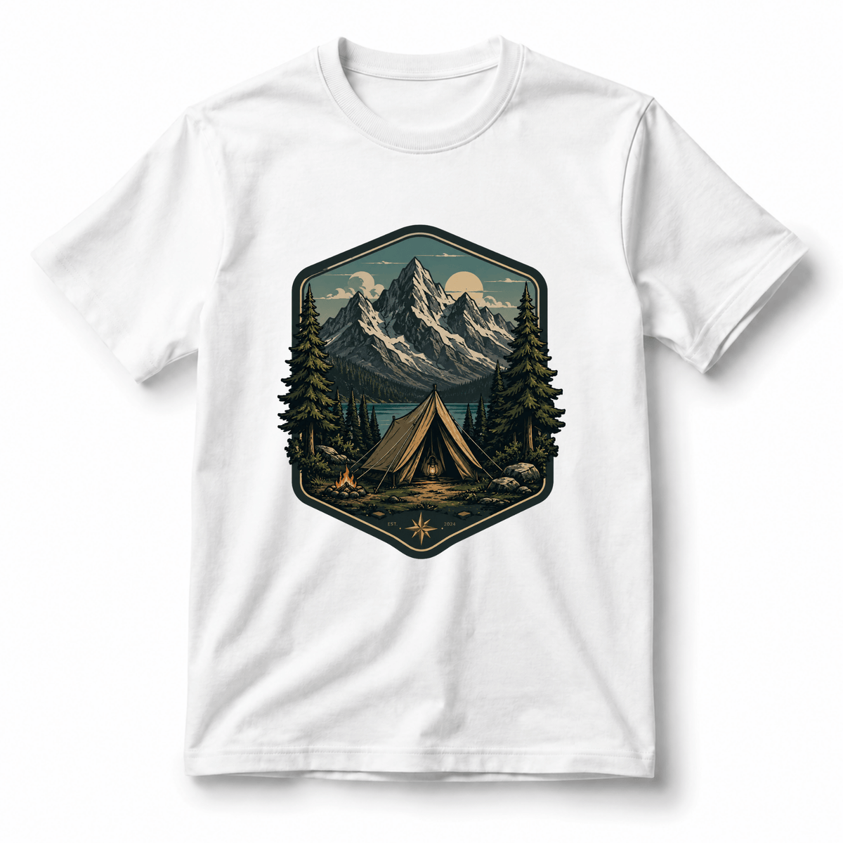تيشيرت Mountain Camp Badge Adventure