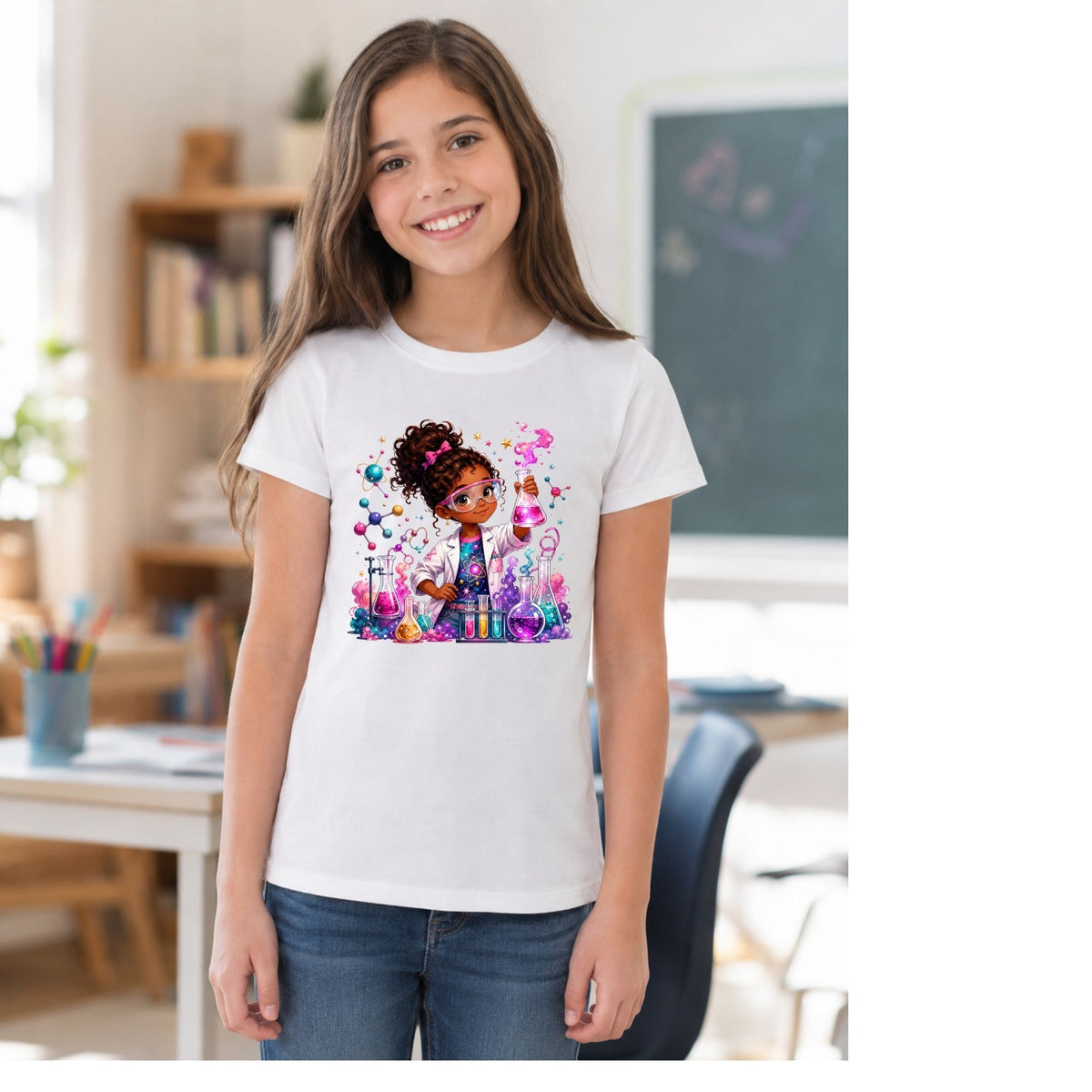 Future Scientist Girl – Kids’ T-Shirt
