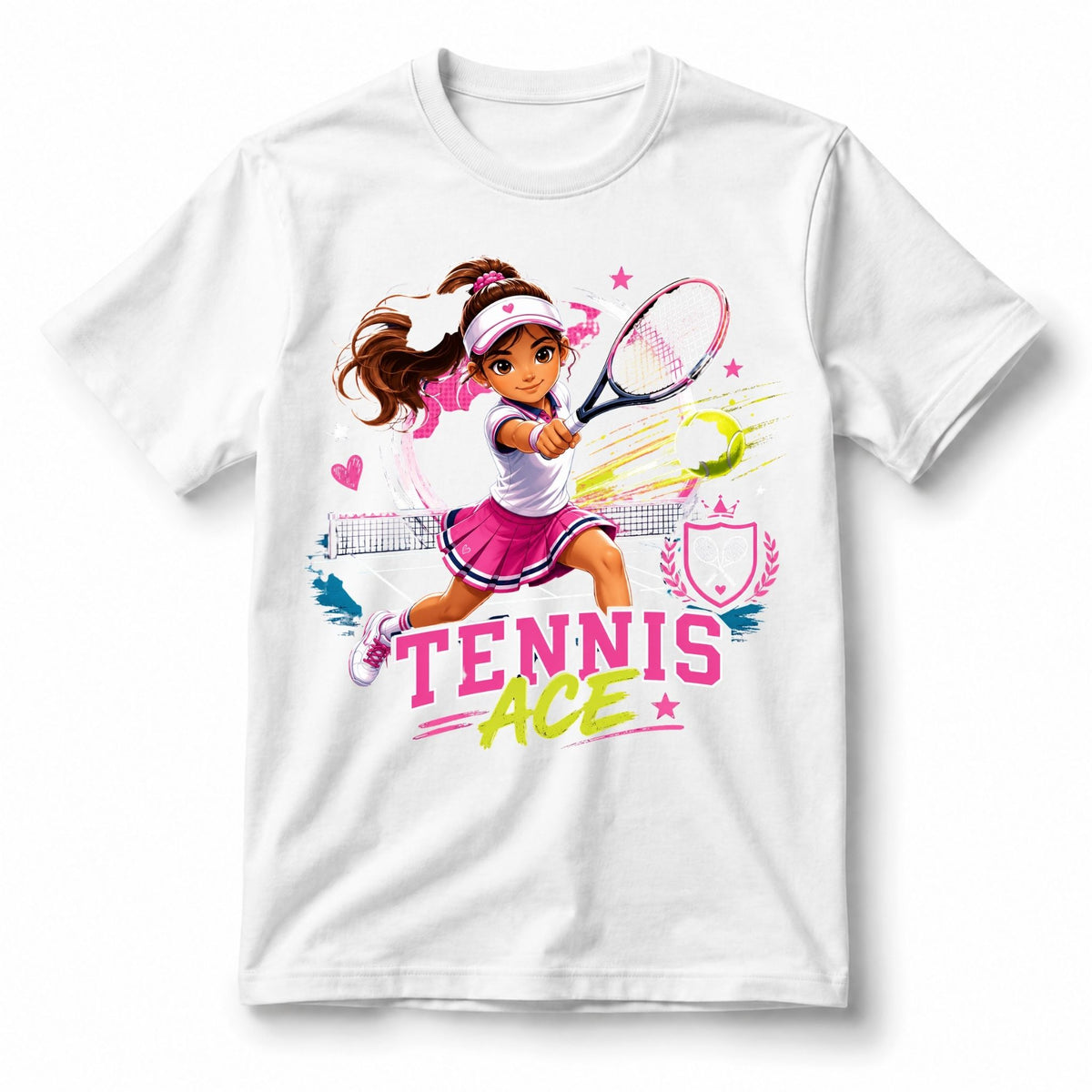 تيشيرت أطفال بتصميم Tennis Ace Girl