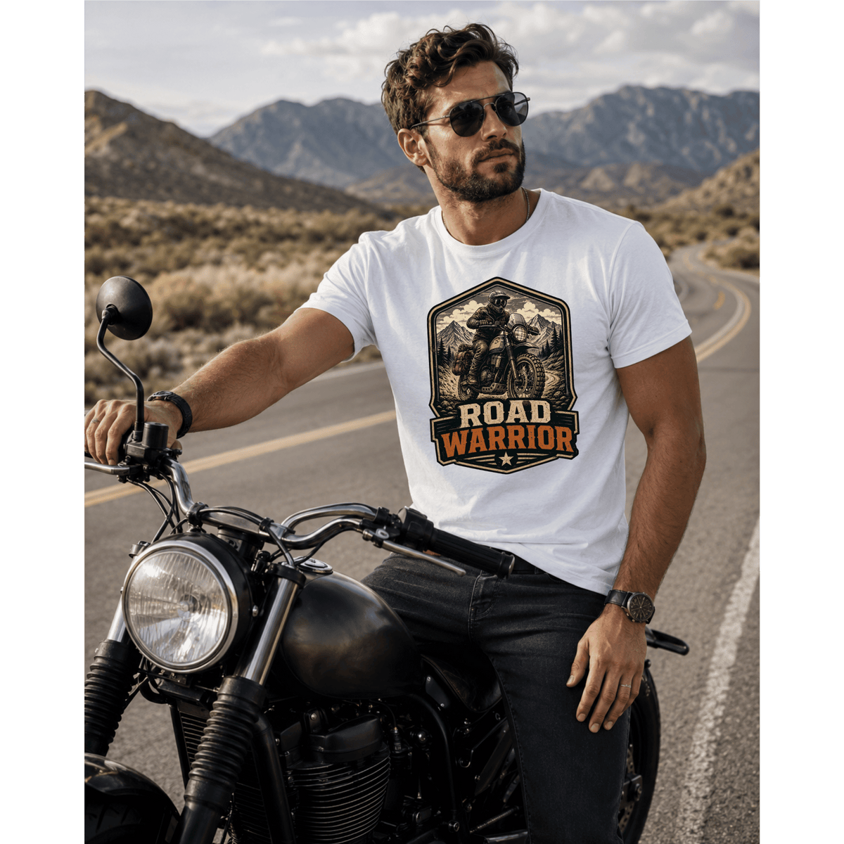 Road Warrior Biker T-Shirt