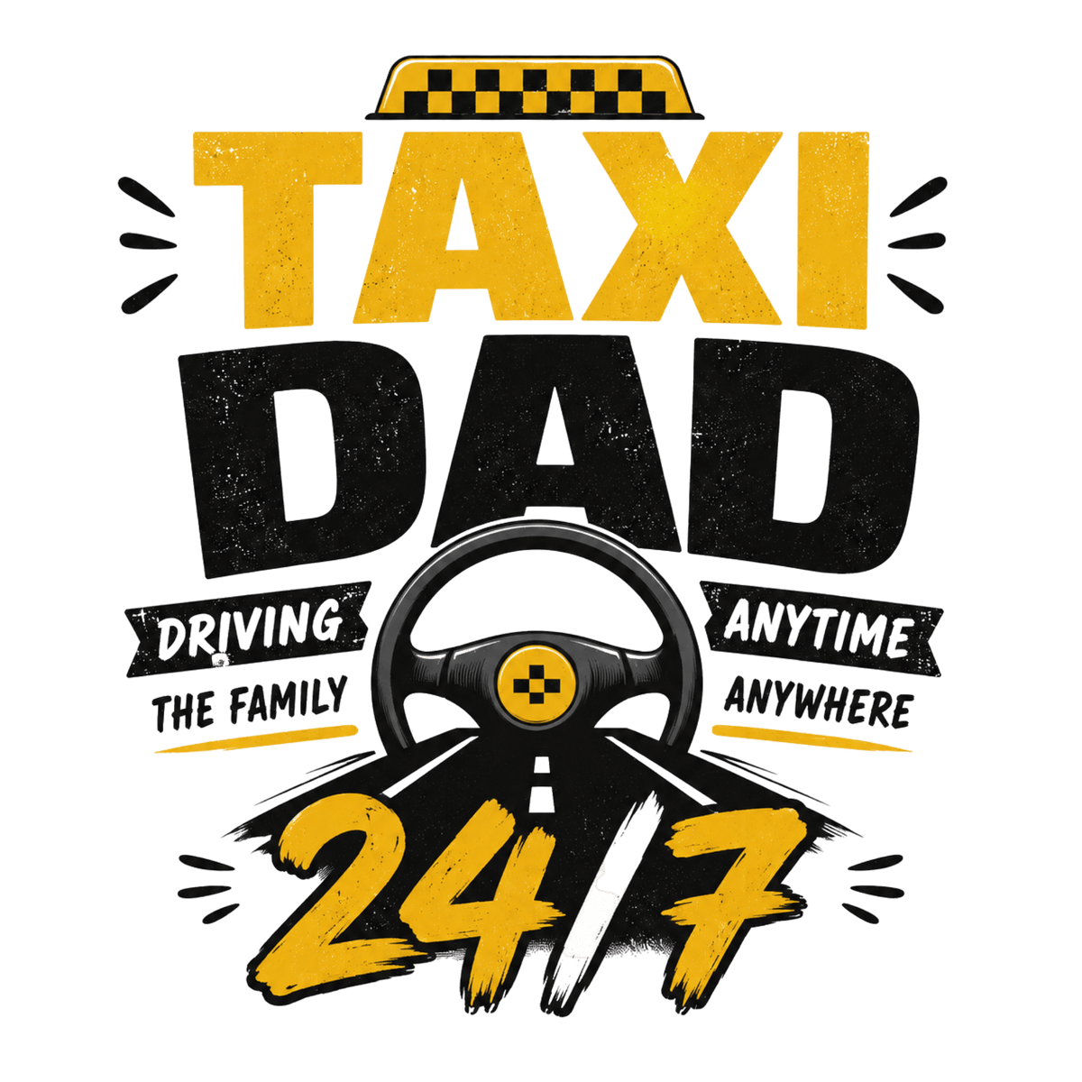 تيشيرت Taxi أبي 24/7