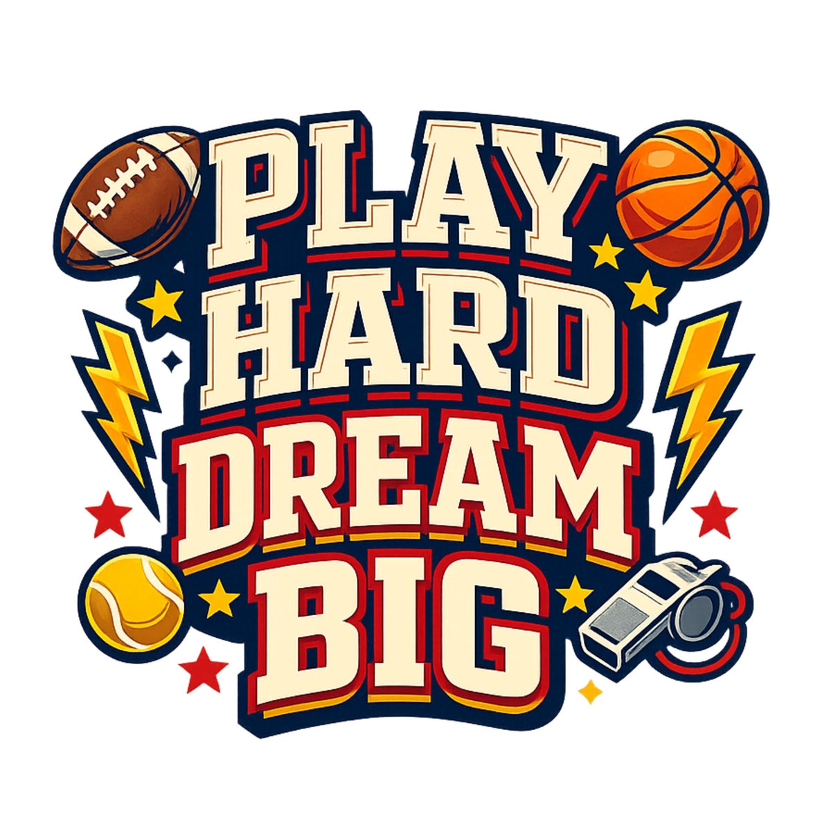 Play Hard Dream Big – Kids’ T-Shirt
