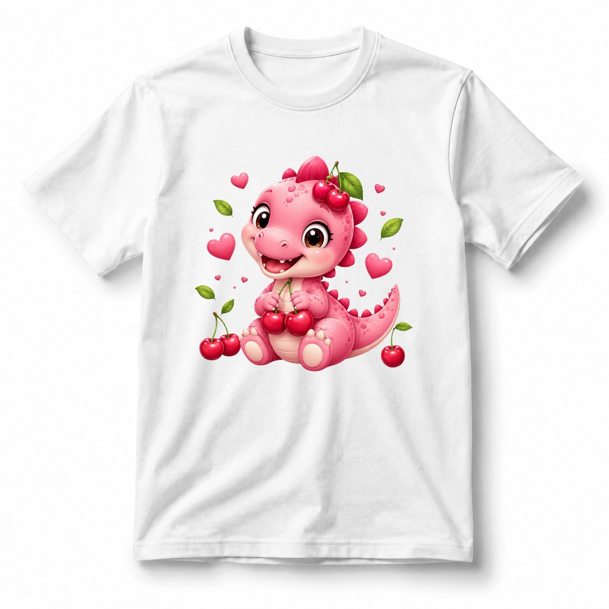 Cherry Dino Cutie – Kids’ T-Shirt