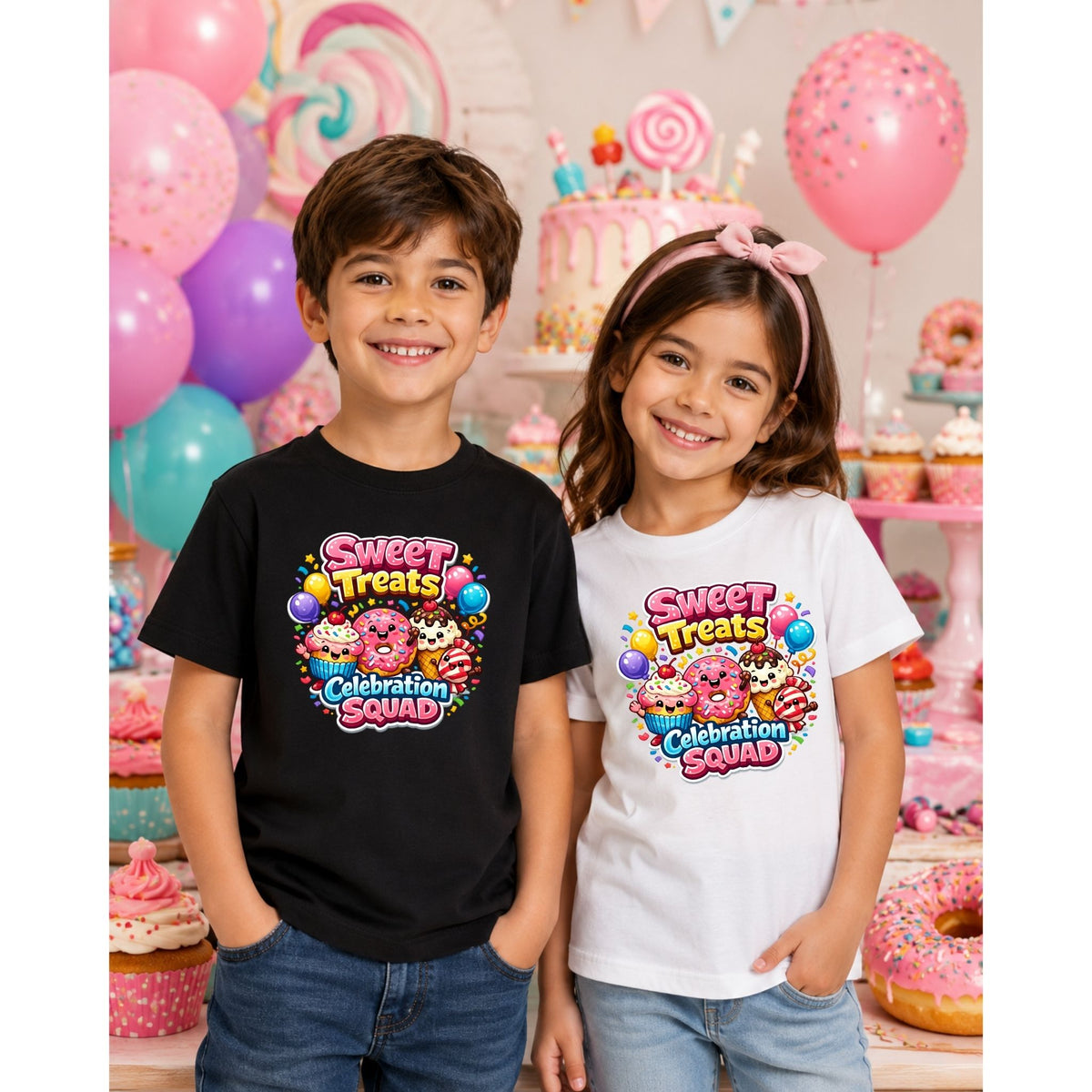 تيشيرت أطفال بتصميم Sweet Treats Celebration Squad