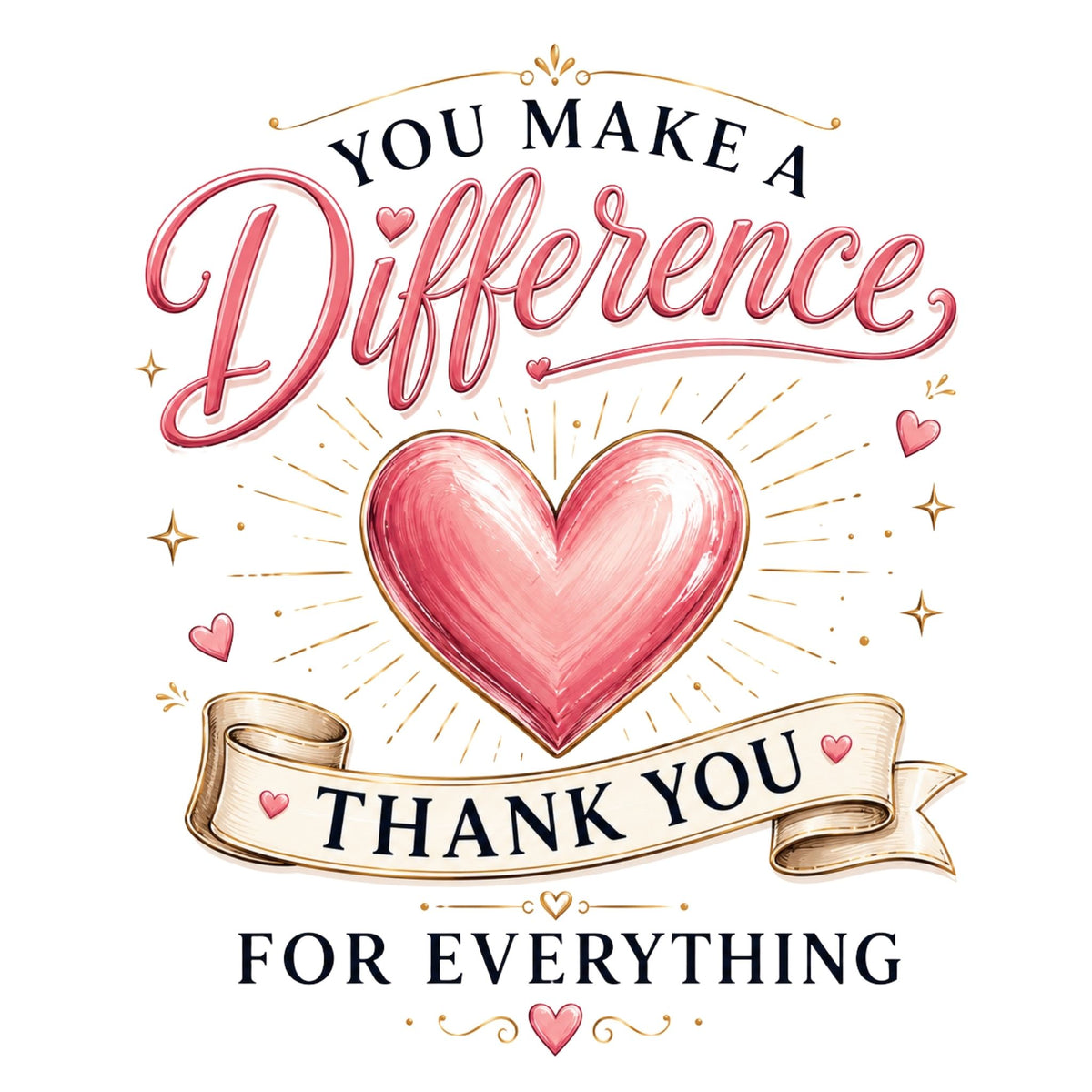 تيشيرت نسائي بتصميم You Make a Difference