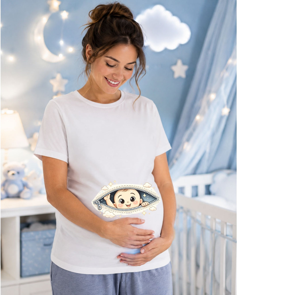 تيشيرت Peekaboo Baby Boy Cloud Zipper
