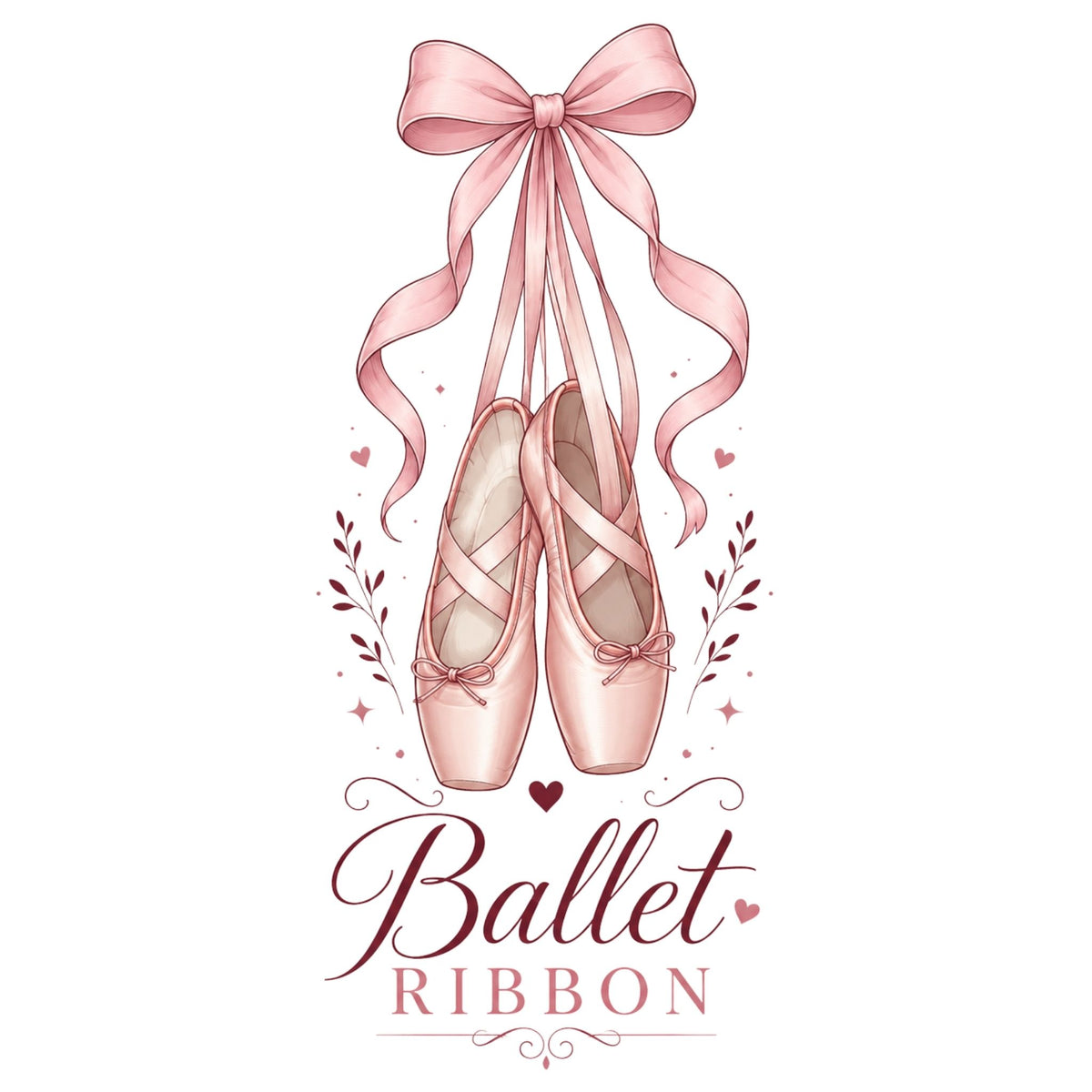 تيشيرت نسائي بتصميم Ballet Ribbon