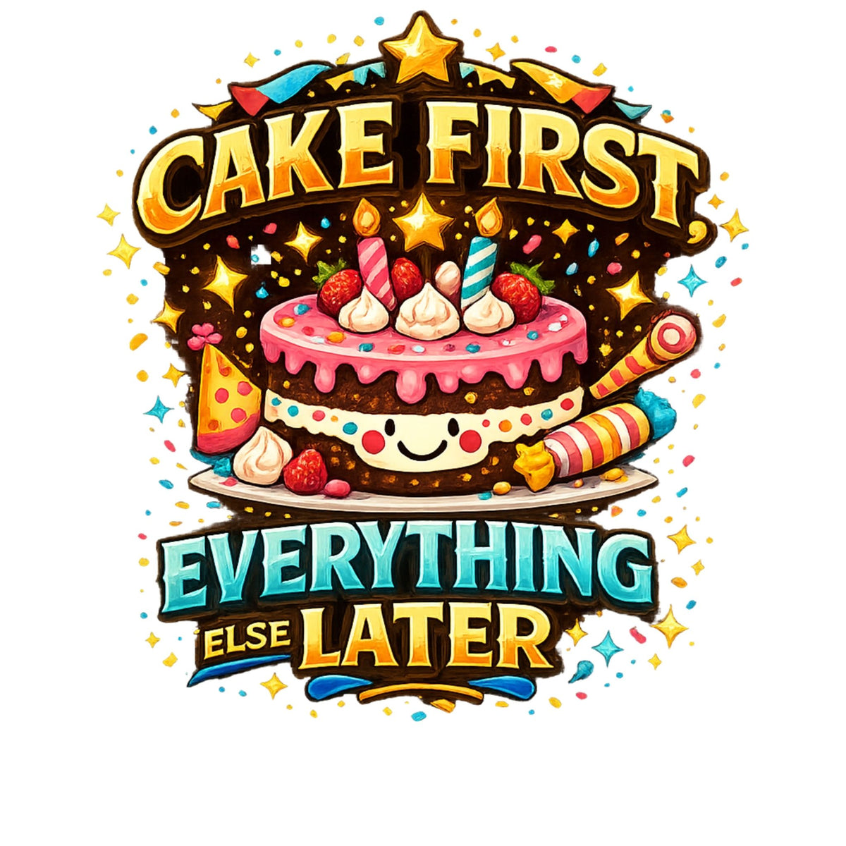 تيشيرت Cake First, Everything Else Later