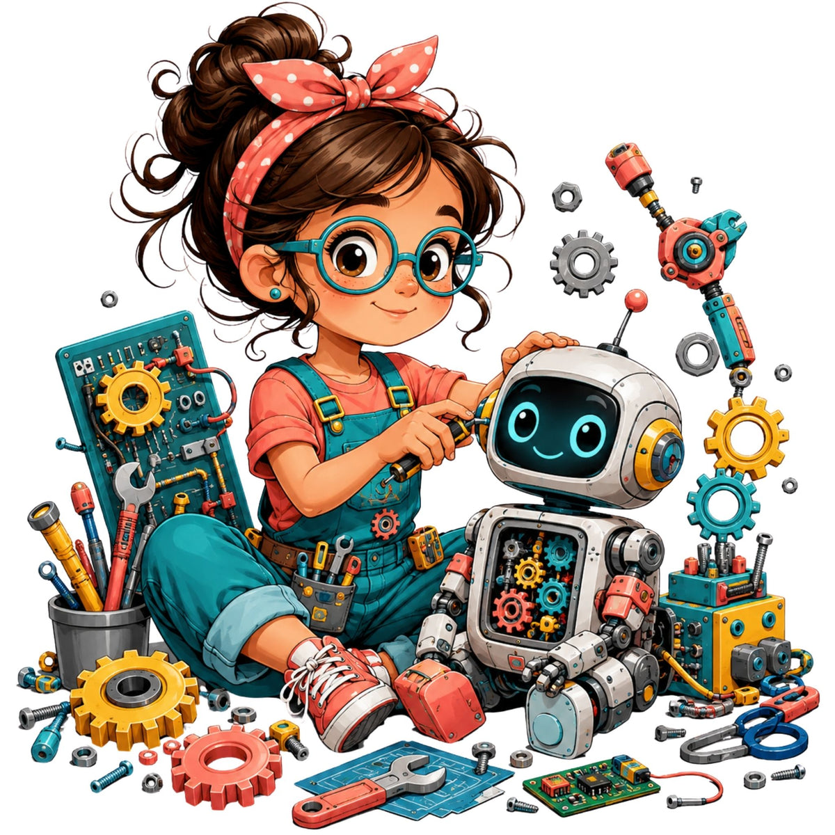 تيشيرت أطفال بتصميم Junior Engineer Girl